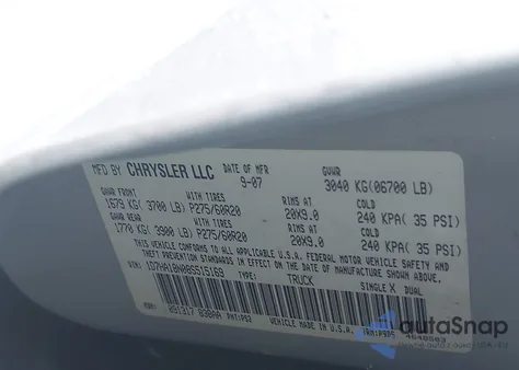 2008 Dodge Ram 1500 Slt z USA, uszkodzony, nr VIN 1D7HA18N08S515169
